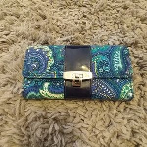 Navy Paisley Wallet